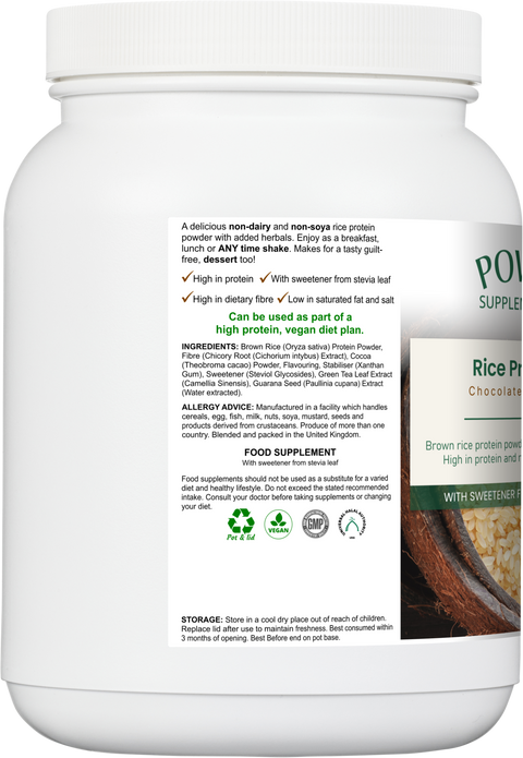 Rice Protein (Chocolate) - 500g / 20 Servings