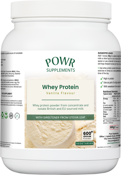 Whey Protein (Vanilla) - 600g / 20 Servings