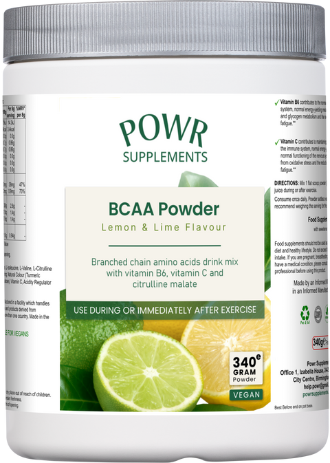 BCAA Powder (Lemon & Lime) - 340g / 42 Servings