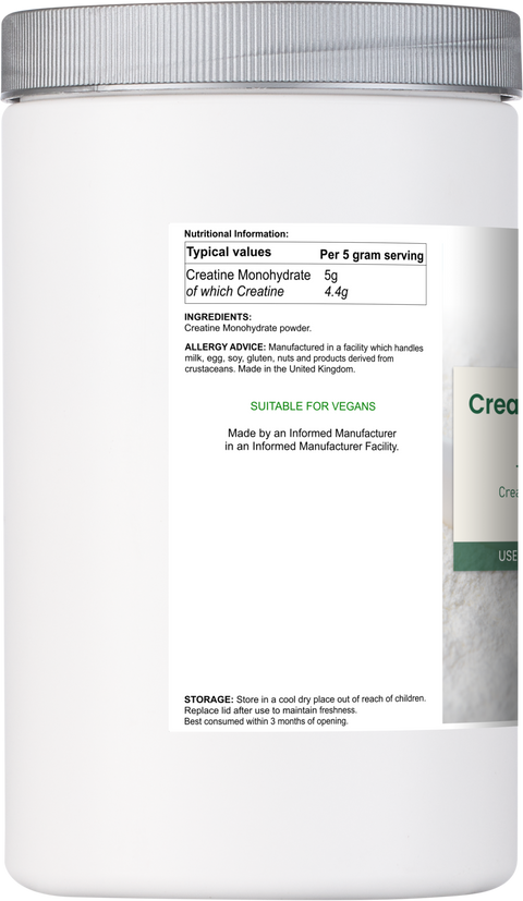 Creatine Monohydrate - 500g / 100 Servings