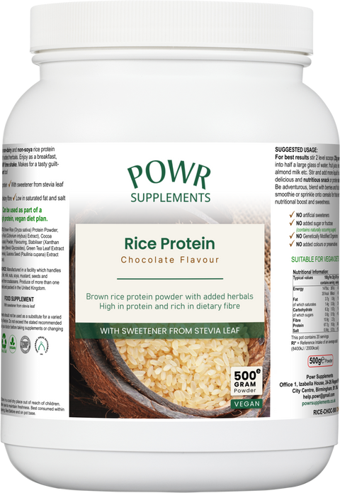 Rice Protein (Chocolate) - 500g / 20 Servings