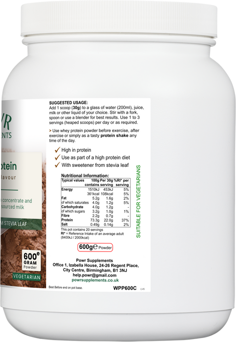 Whey Protein (Chocolate) - 600g / 27 Servings