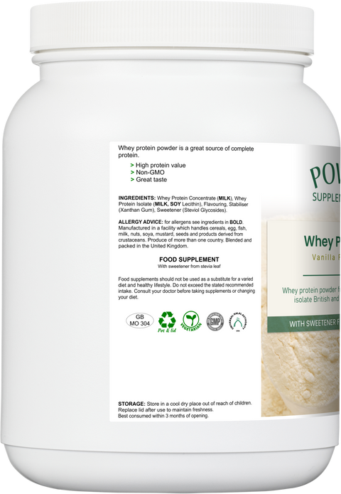 Whey Protein (Vanilla) - 600g / 20 Servings